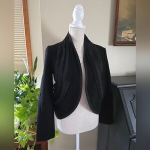 Nikki Valenti Black Wool Blazer Coat Jacket Dressy Size Small PS petite NWT $128